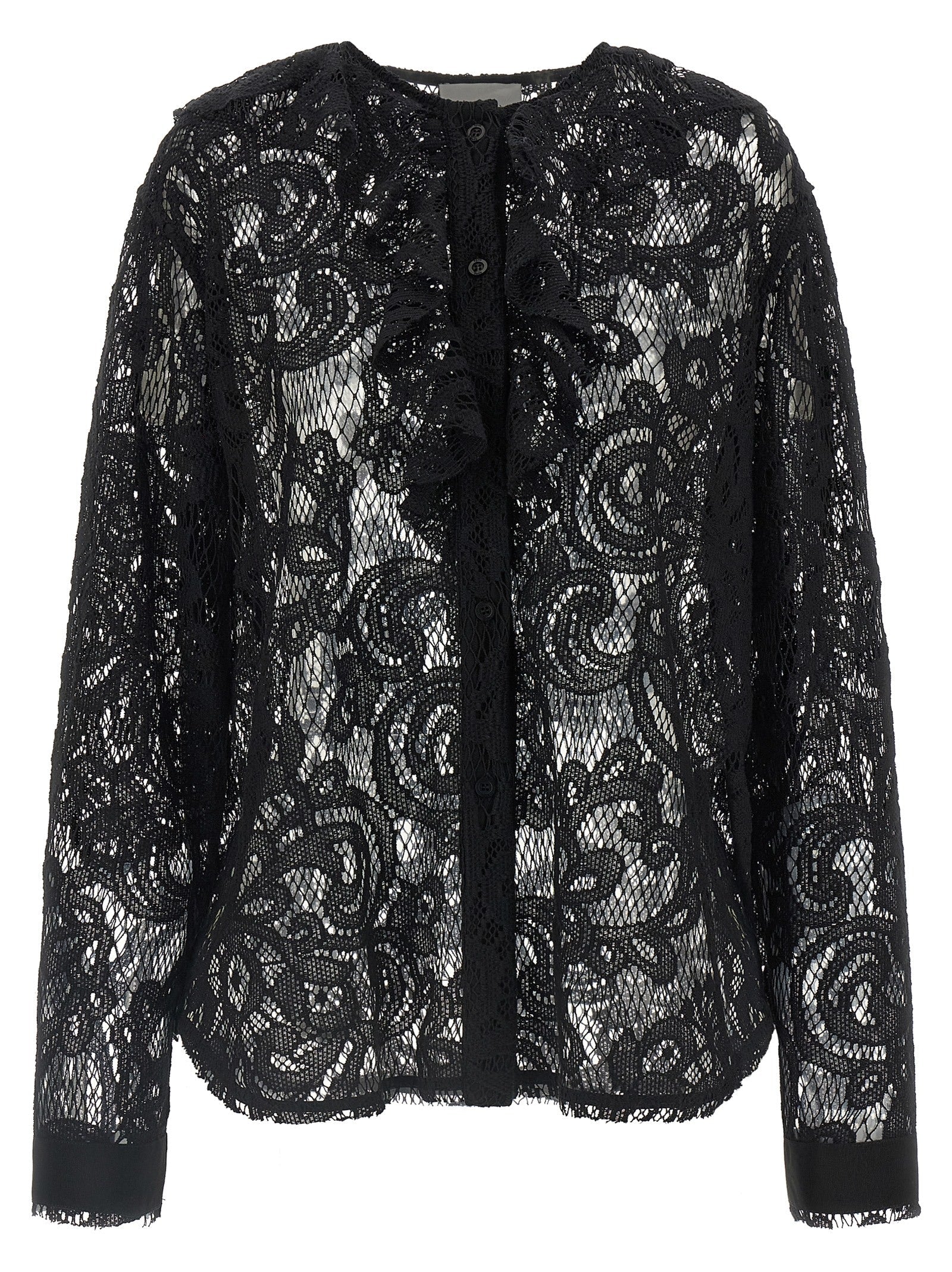 NUDE Black Cotton Blouse