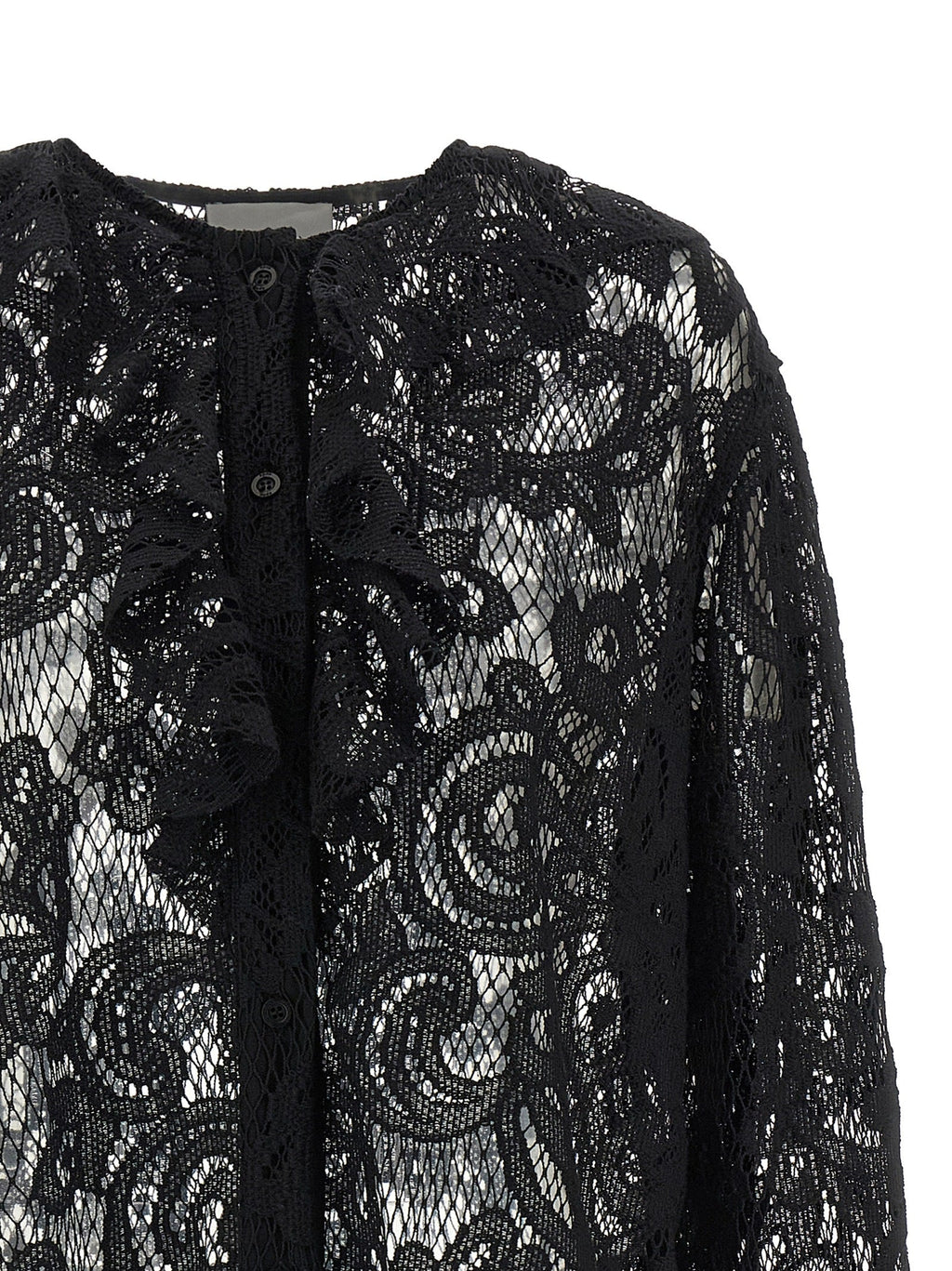 NUDE Black Cotton Blouse