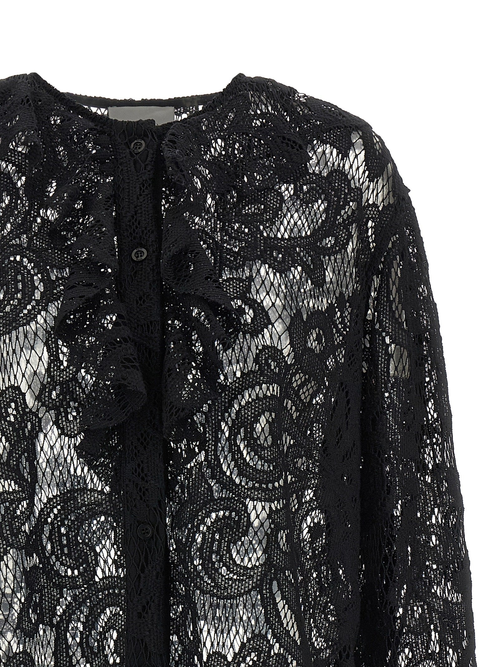 NUDE Black Cotton Blouse