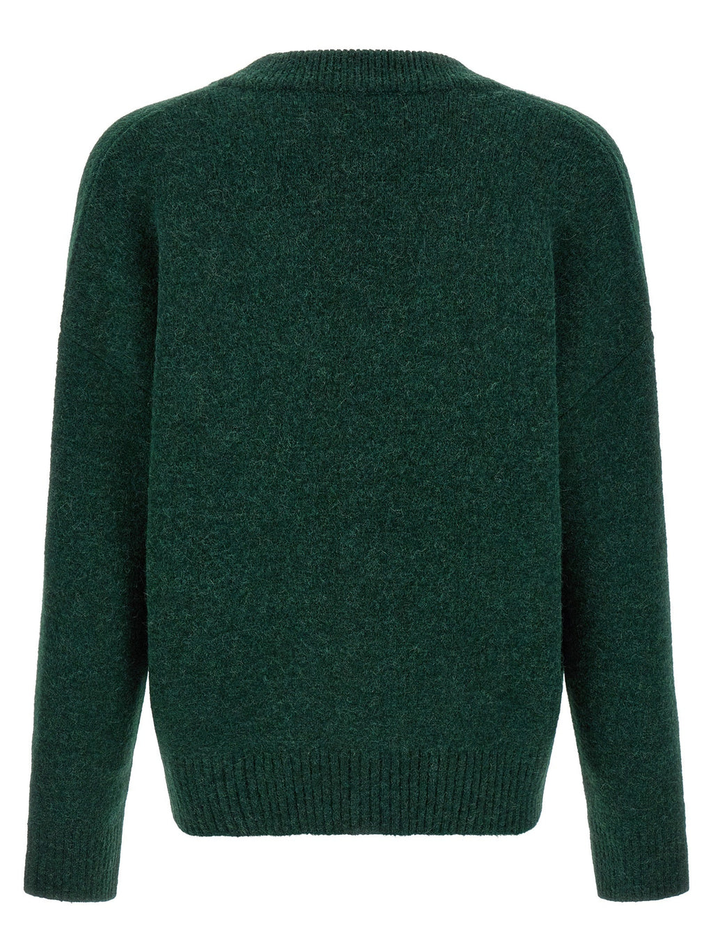 Ami Paris Bicolor Alpaca Leather Cardigan