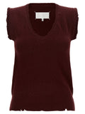 Maison Margiela Bordeaux Virgin Wool Sleeveless Jacket