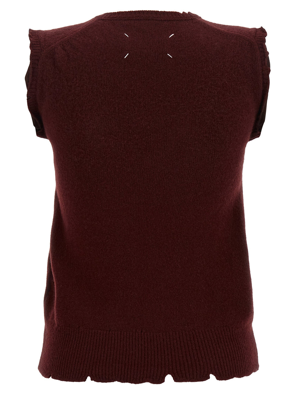 Maison Margiela Bordeaux Virgin Wool Sleeveless Jacket