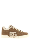 Dolce & Gabbana Brown Lambskin Sneakers