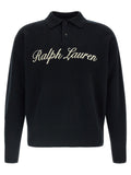 Polo Ralph Lauren Black Wool Polo Shirt