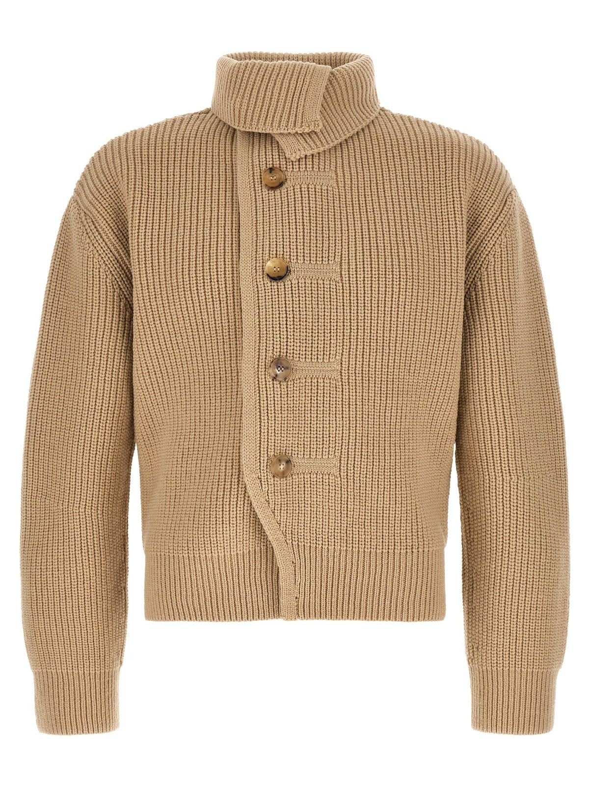 Dries Van Noten Beige Wool Cardigan