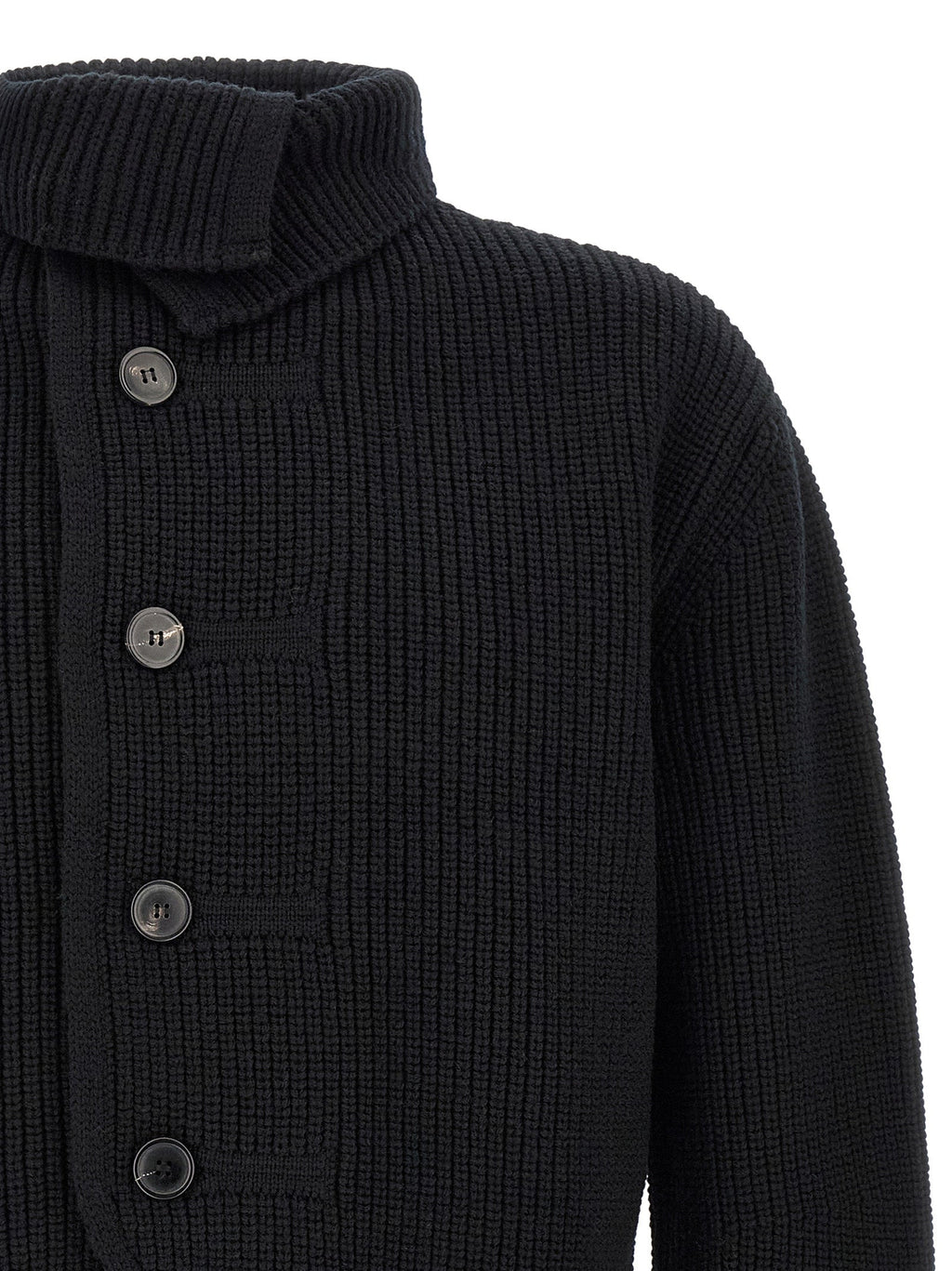 Dries Van Noten Blue Wool Cardigan