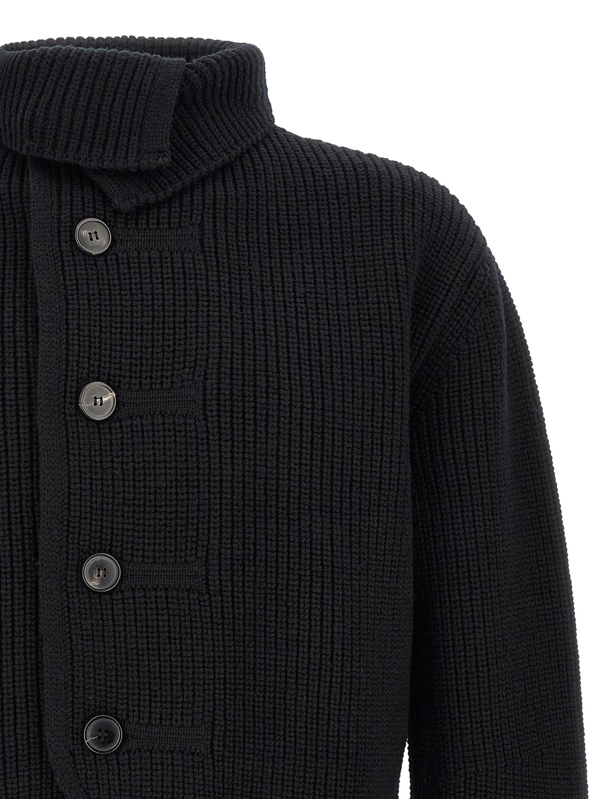 Dries Van Noten Blue Wool Cardigan