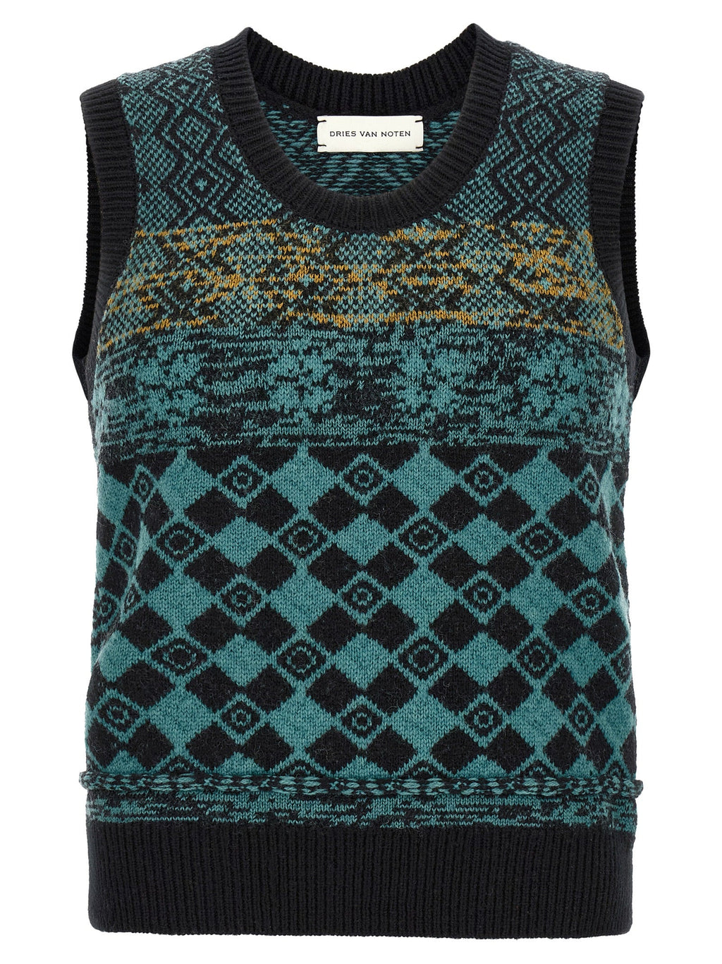 Dries Van Noten Multicolor Wool Cardigan