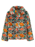 FARM RIO Multicolor Marabou Full-Length Jacket