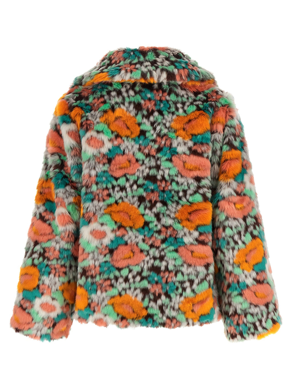 FARM RIO Multicolor Marabou Full-Length Jacket