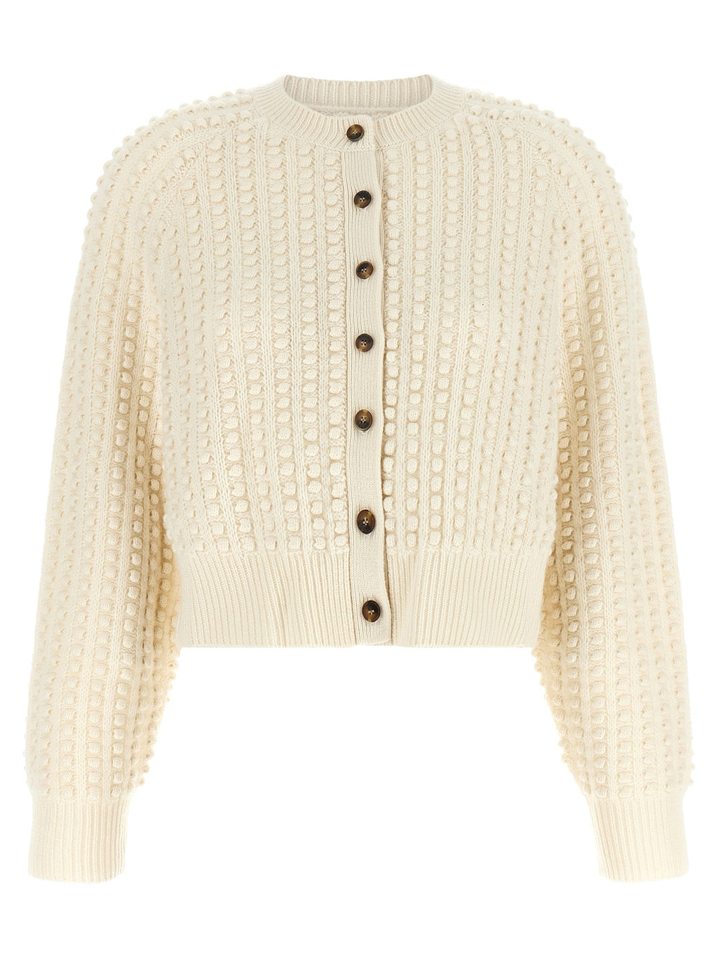 Loulou De Saison White Cashmere Cardigan