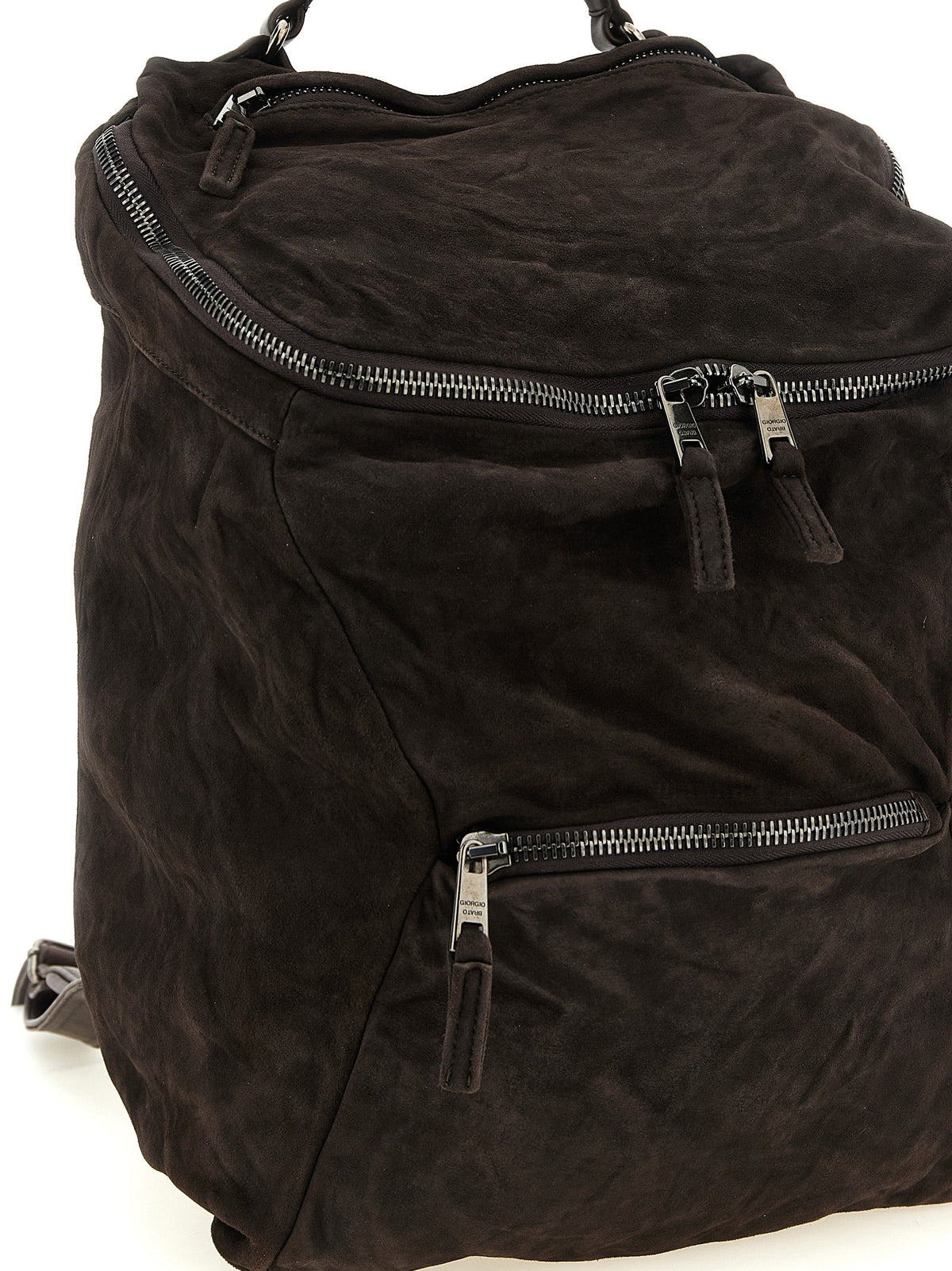 GIORGIO BRATO Brown Lamb Leather Backpack