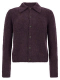 Dries Van Noten Purple Wool Cardigan