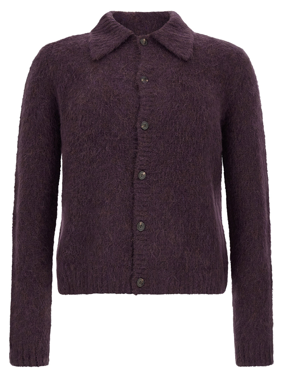 Dries Van Noten Purple Wool Cardigan