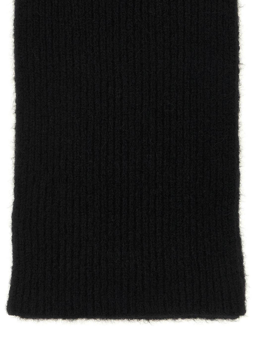 Dries Van Noten Black Wool Foulard