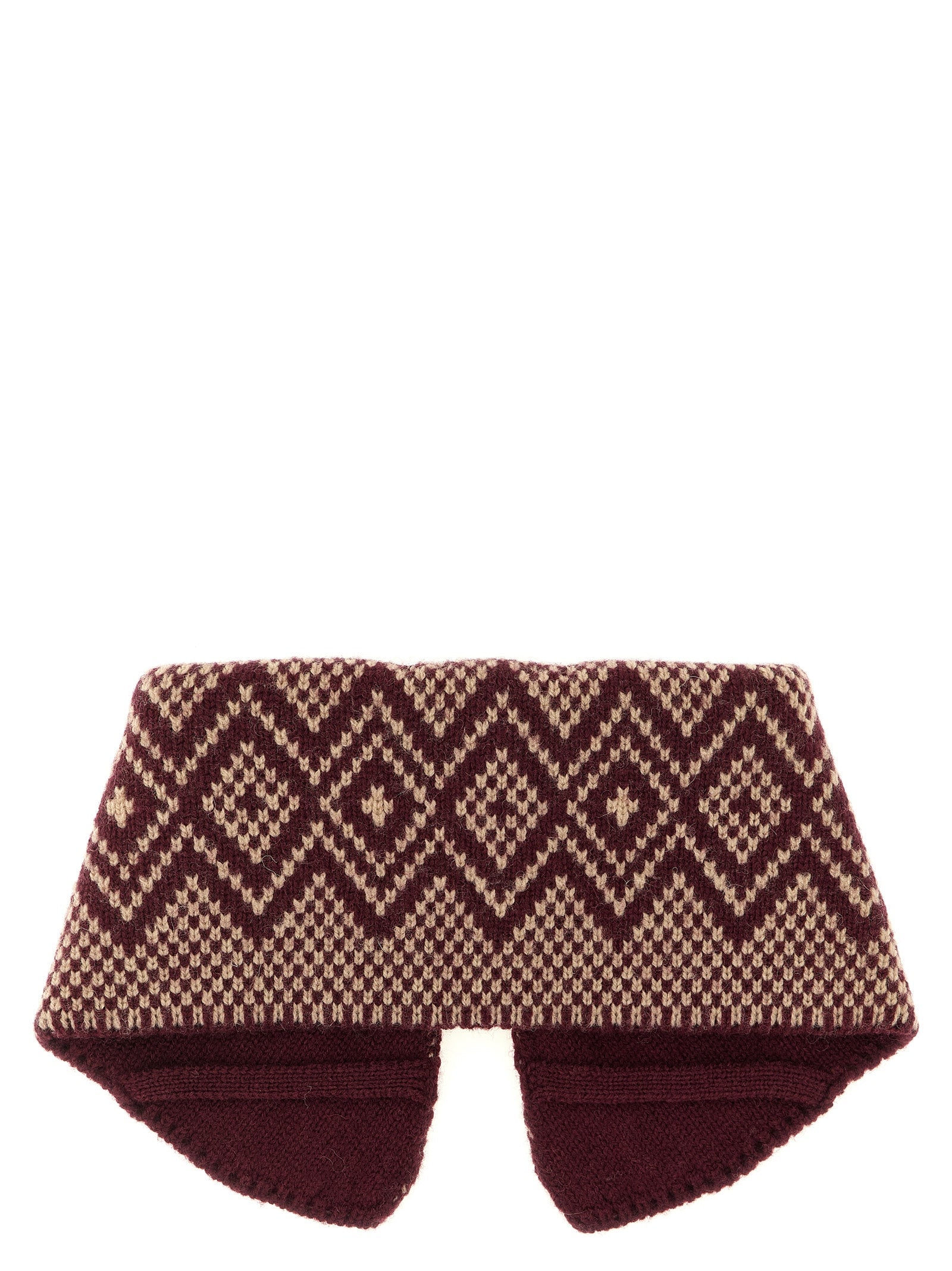 Dries Van Noten Bordeaux Wool Foulard