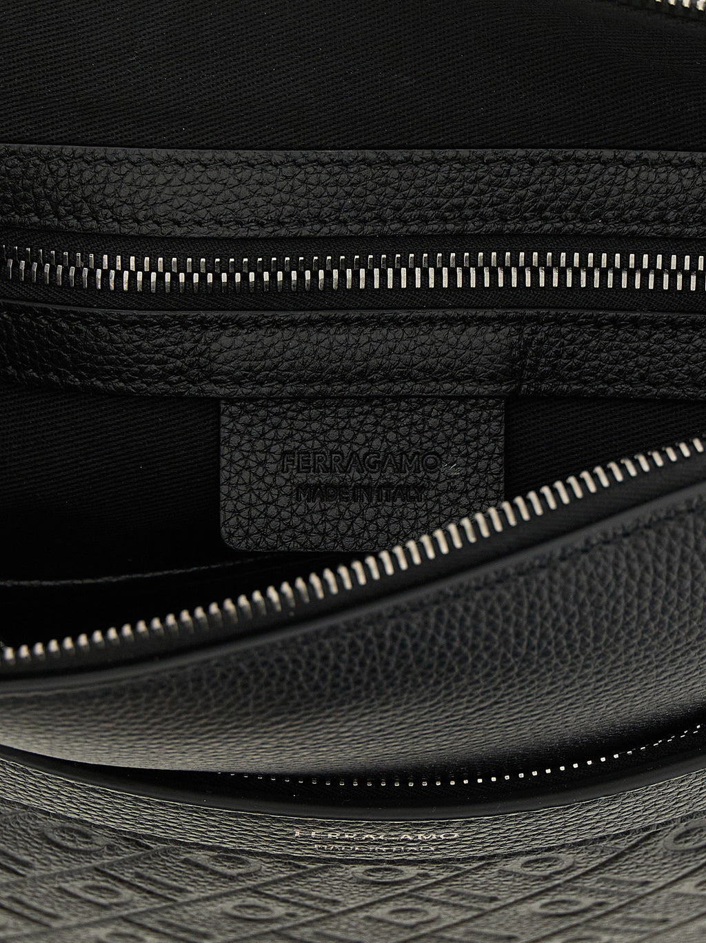 Ferragamo Black Calfskin Crossbody Bag