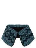 Dries Van Noten Blue Wool Foulard