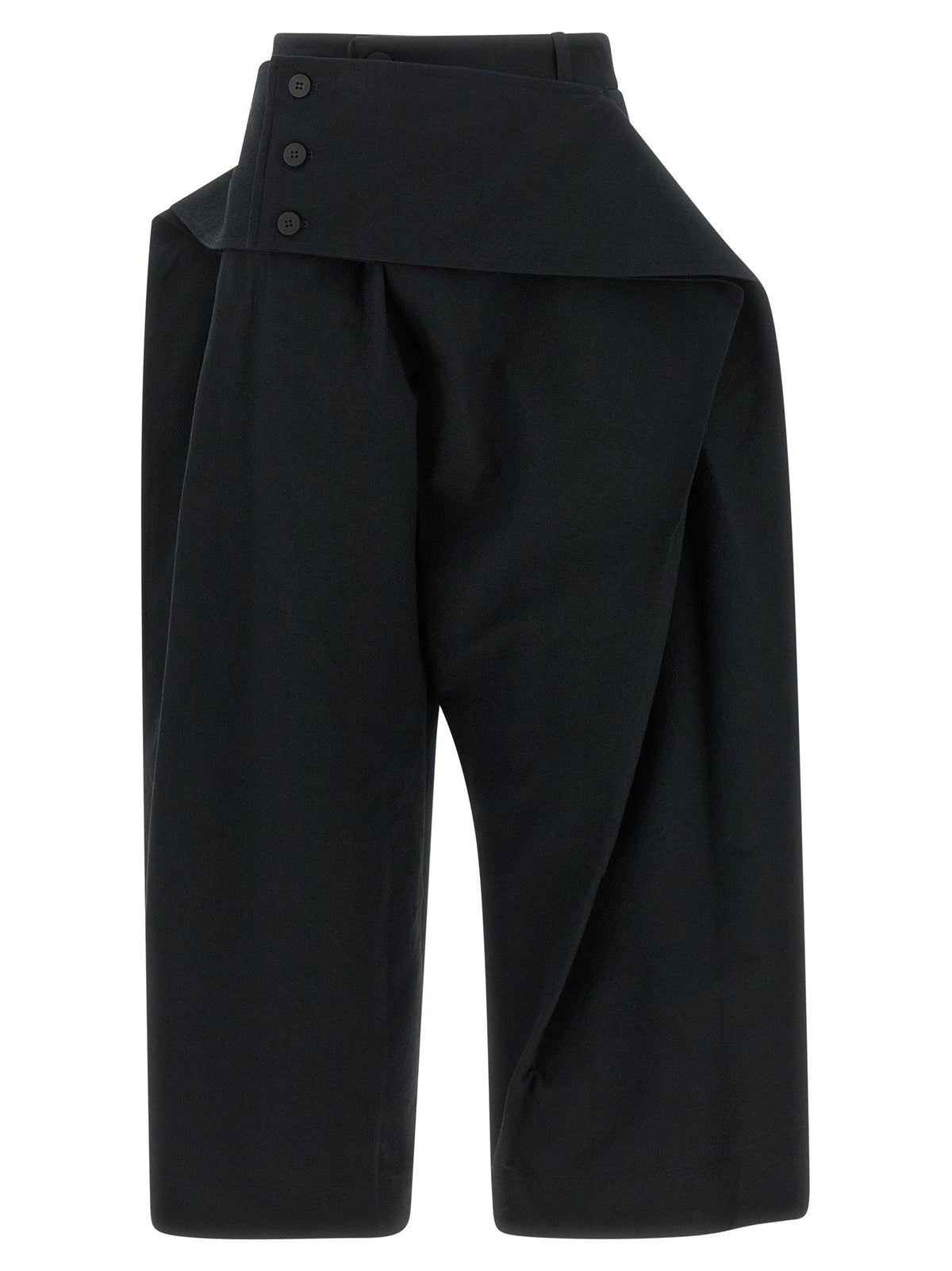 Issey Miyake Black Polyester Casual Pants