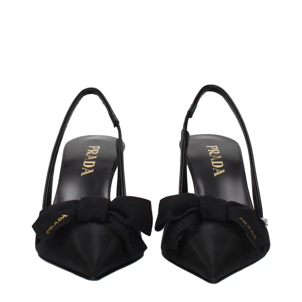 Prada Black Fibres High Heel Pumps
