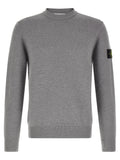 Stone Island Gray Virgin Wool Cardigan