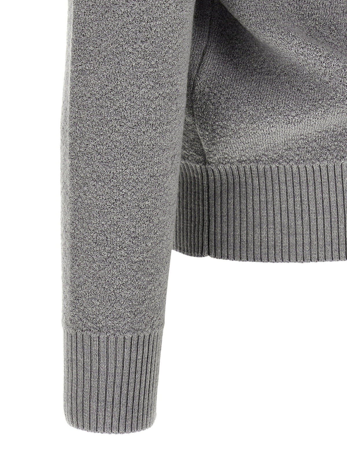 Stone Island Gray Virgin Wool Cardigan