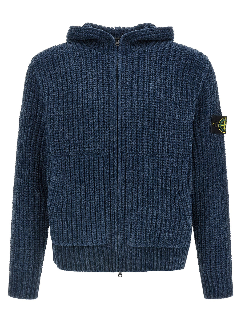 Stone Island Blue Cotton Cardigan
