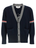 Thom Browne Blue Cotton Cardigan