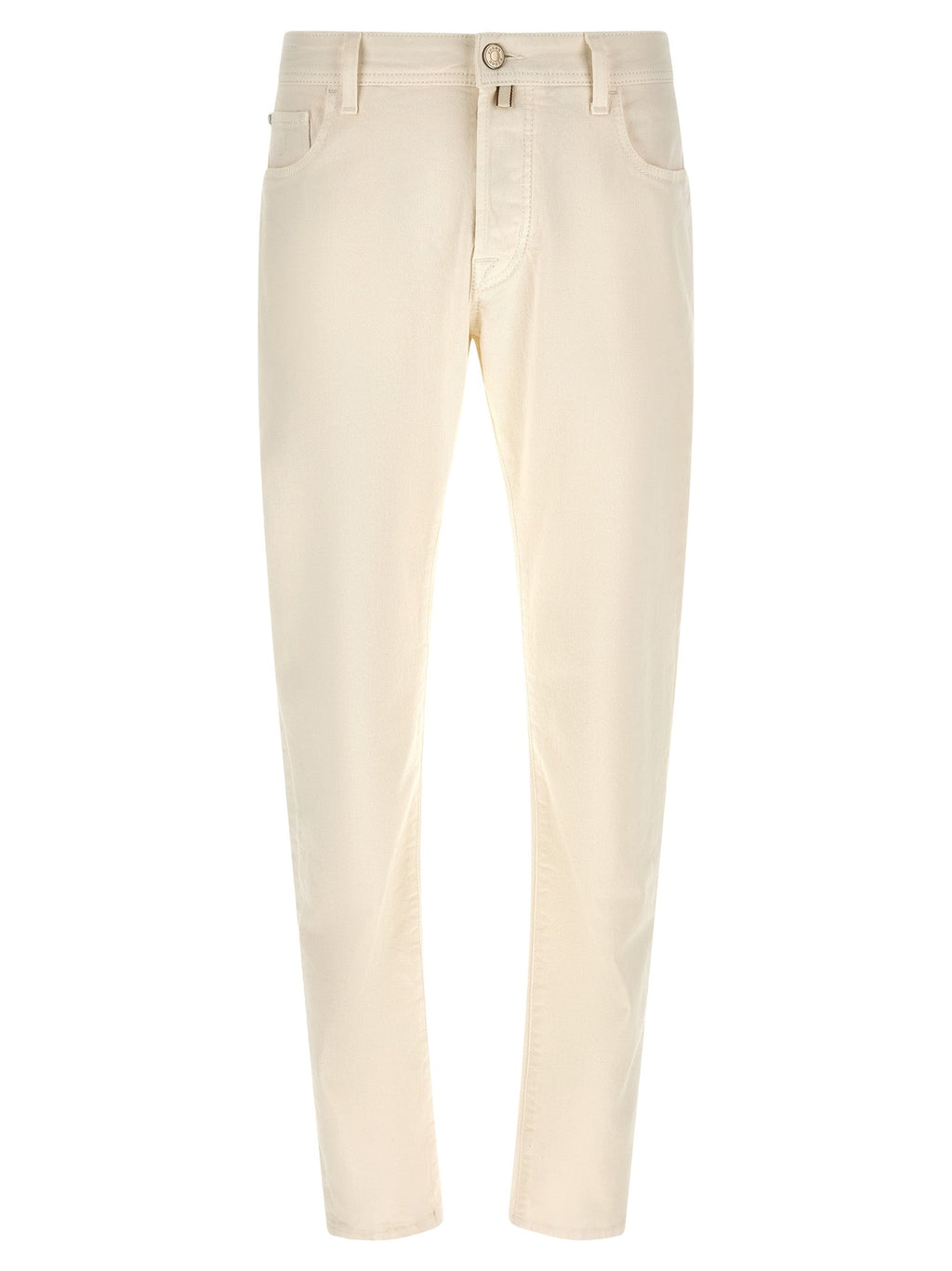 Jacob Cohen White Cotton Tapered Jeans