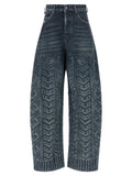 Diesel Blue Cotton High-Waisted Jean