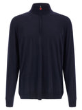 Kiton Blue Wool Cardigan