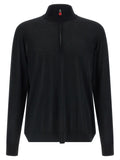 Kiton Black Wool Cardigan