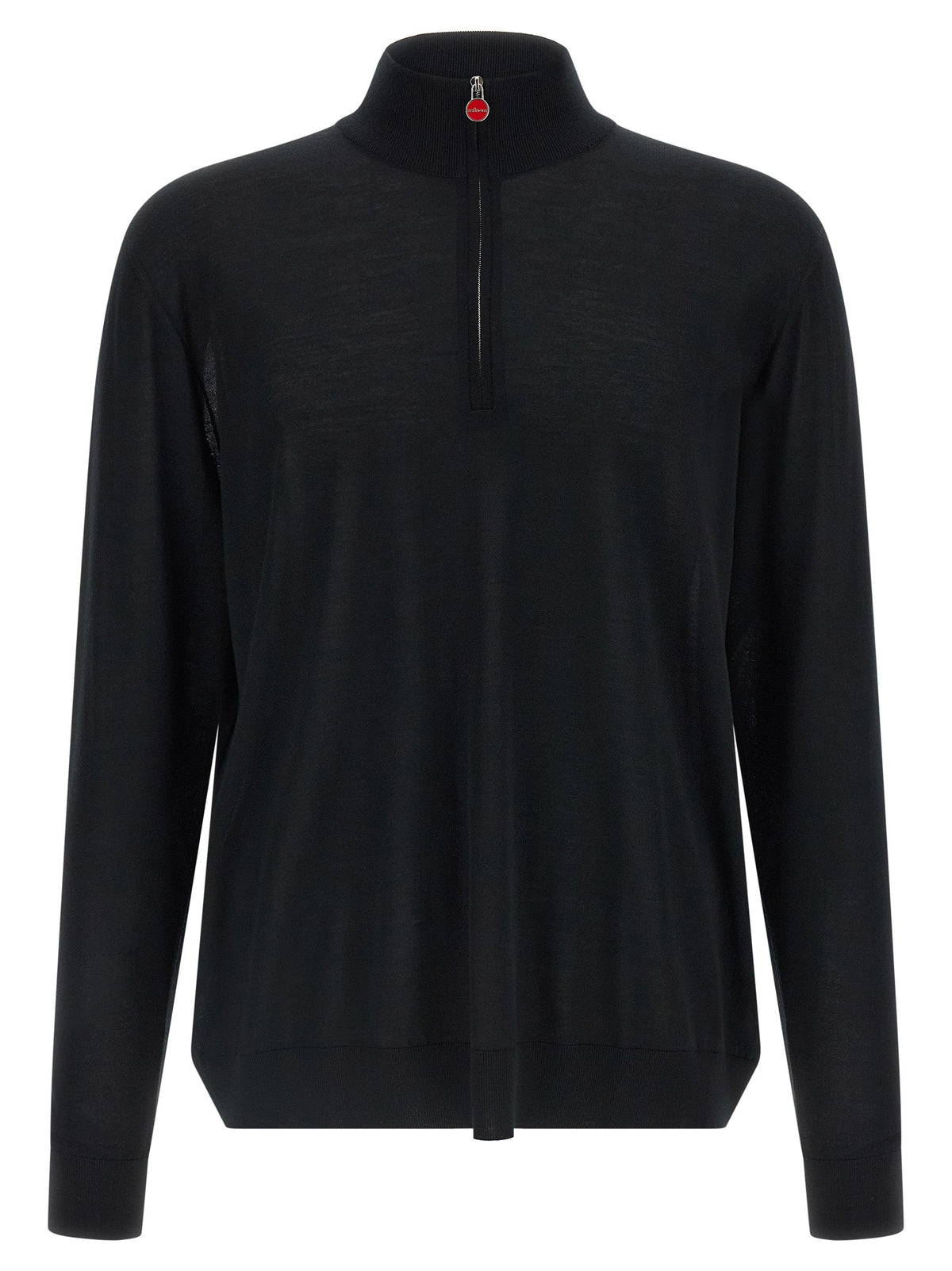 Kiton Black Wool Cardigan