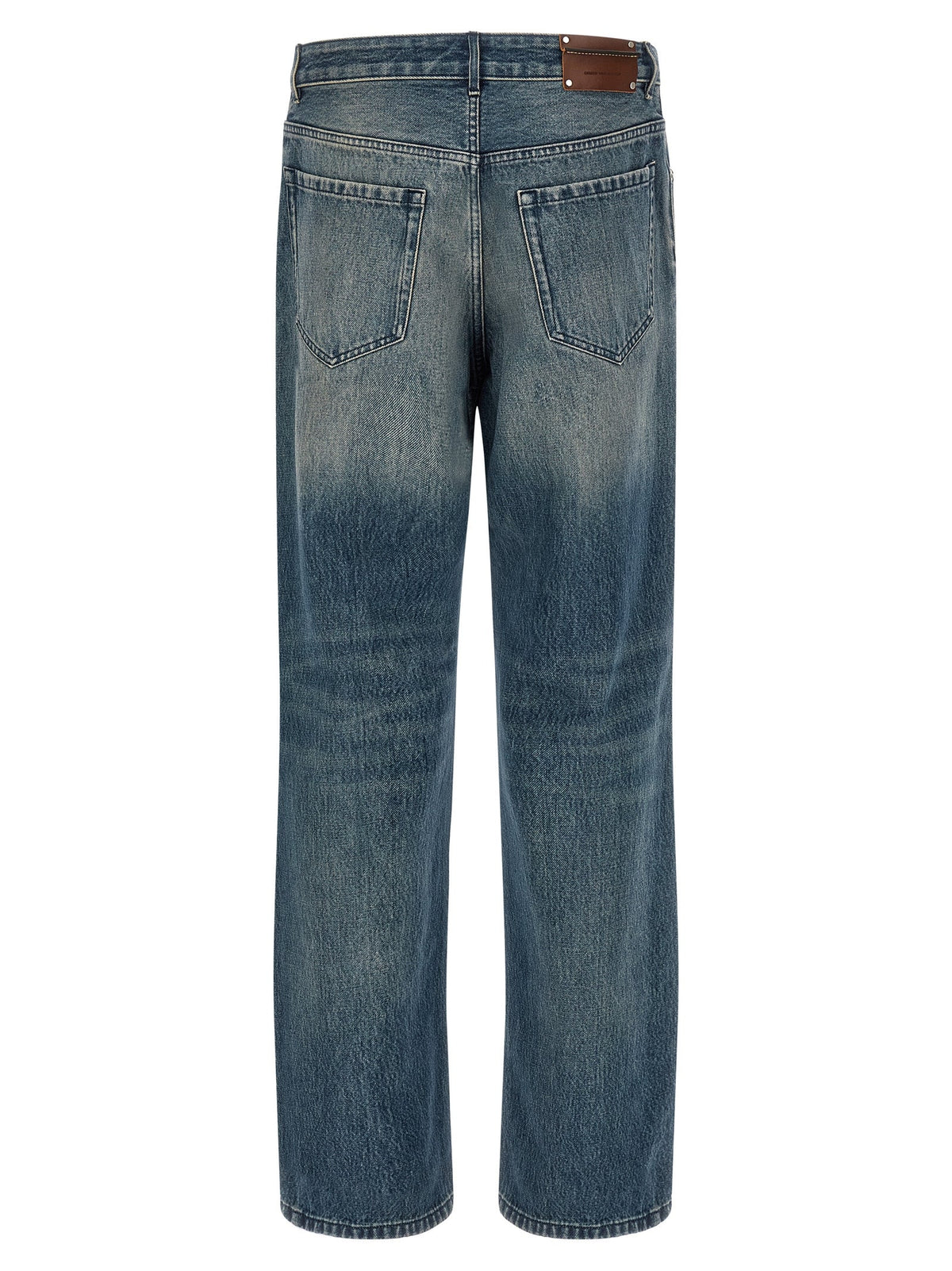 Dries Van Noten Blue Cotton Relaxed Fit Jeans