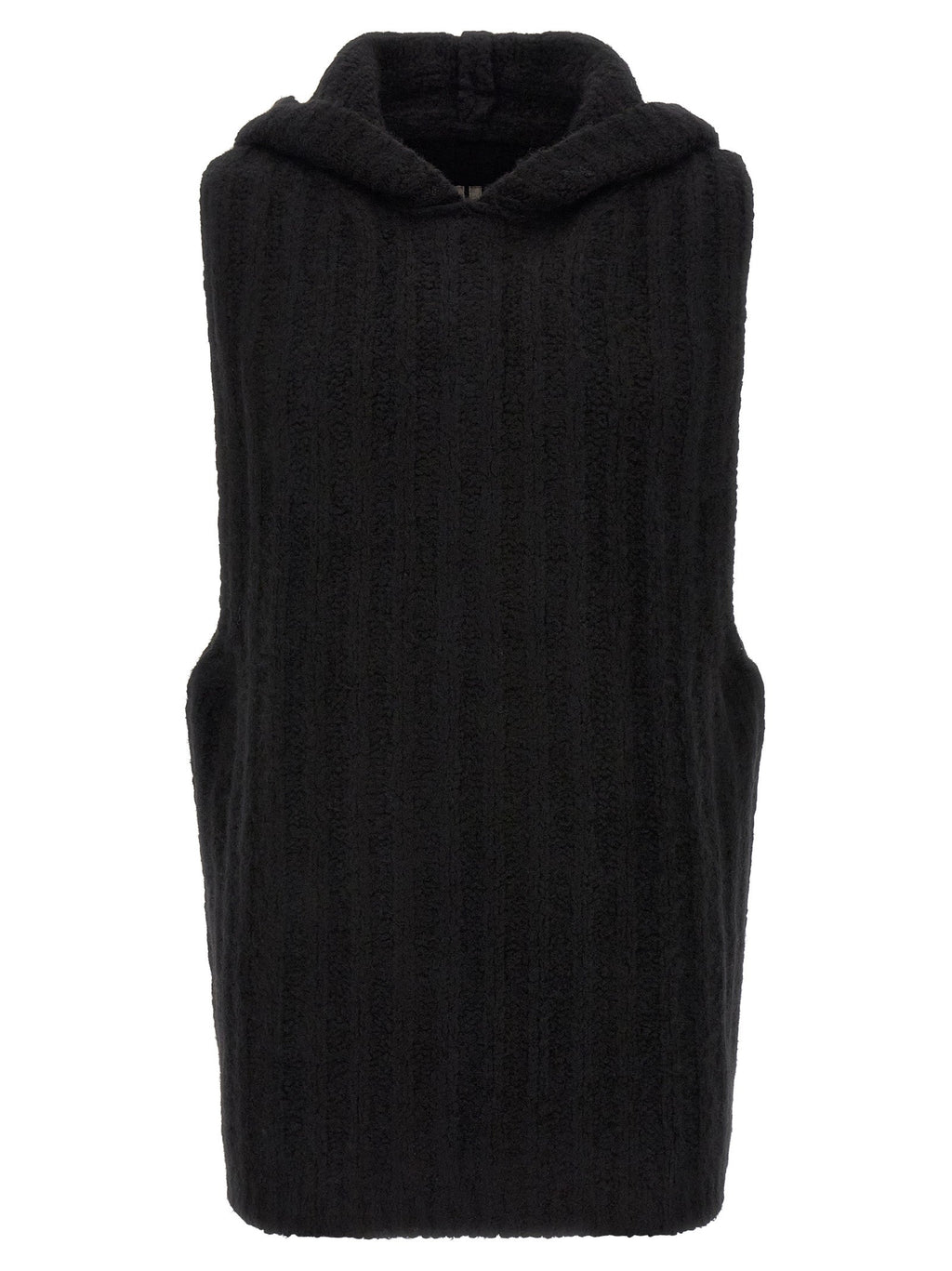 Rick Owens Black Cashmere Sleeveles Sweater