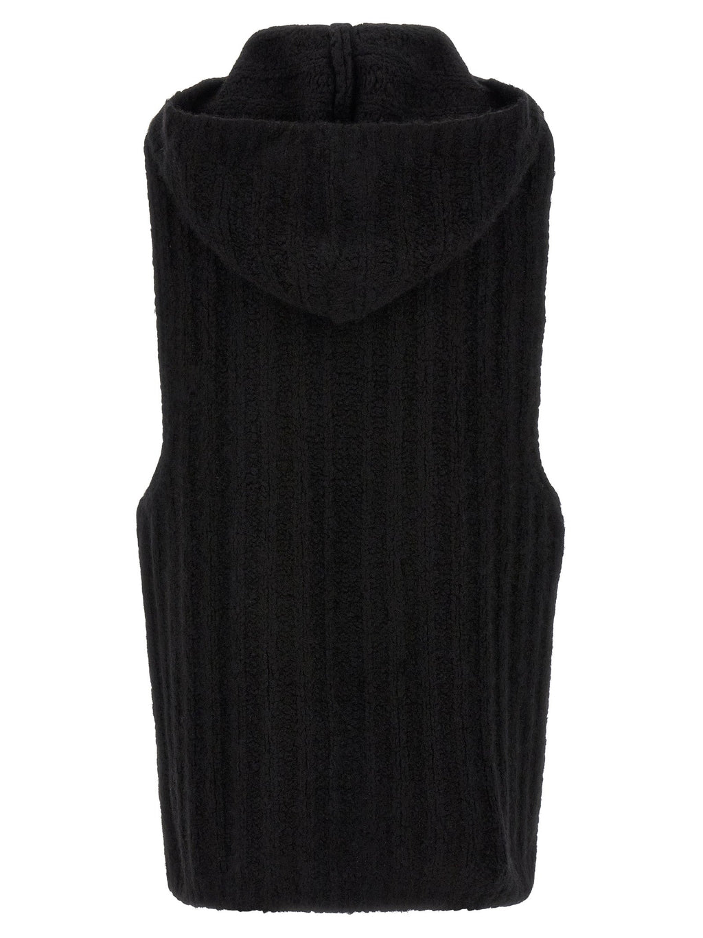 Rick Owens Black Cashmere Sleeveles Sweater