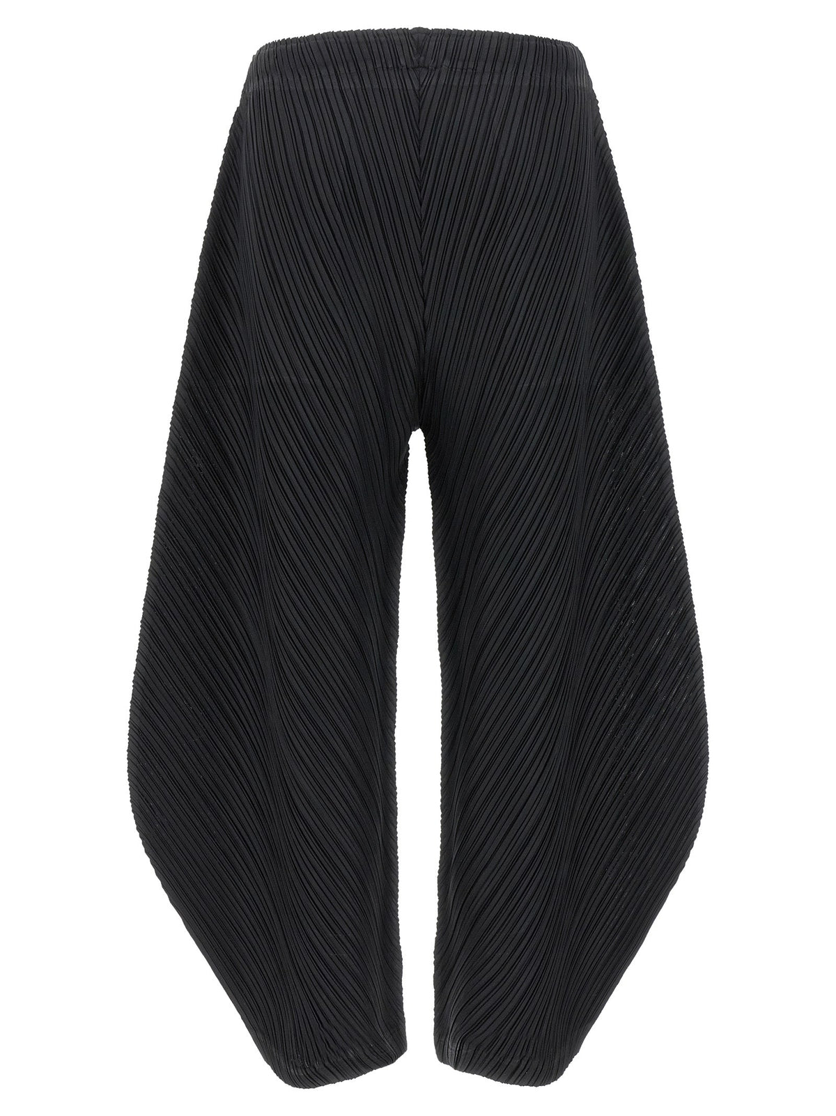 PLEATS PLEASE ISSEY MIYAKE Black Polyester Casual Pants