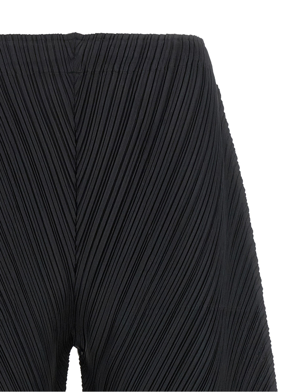 PLEATS PLEASE ISSEY MIYAKE Black Polyester Casual Pants
