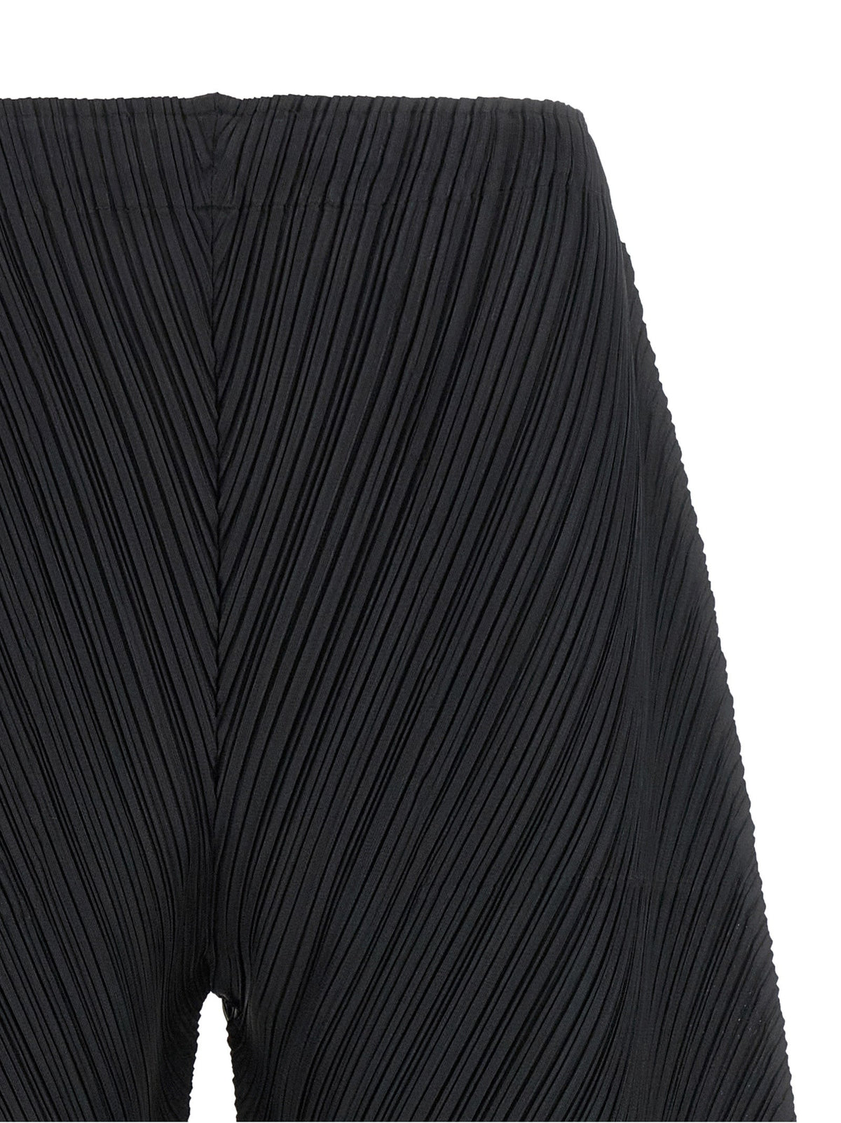 PLEATS PLEASE ISSEY MIYAKE Black Polyester Casual Pants