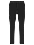 PT Torino Black Cotton Casual Pants