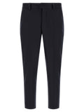PT Torino Black Virgin Wool Casual Pants