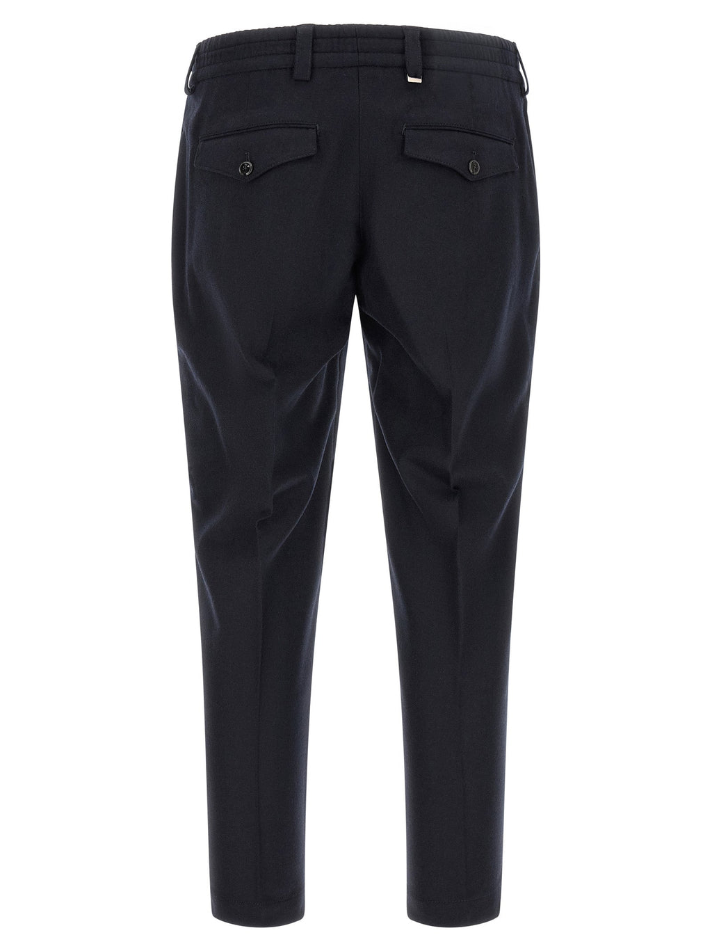PT Torino Black Virgin Wool Casual Pants