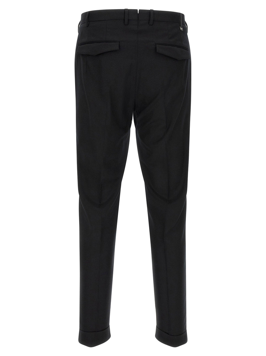 PT Torino Black Virgin Wool Dress Pants