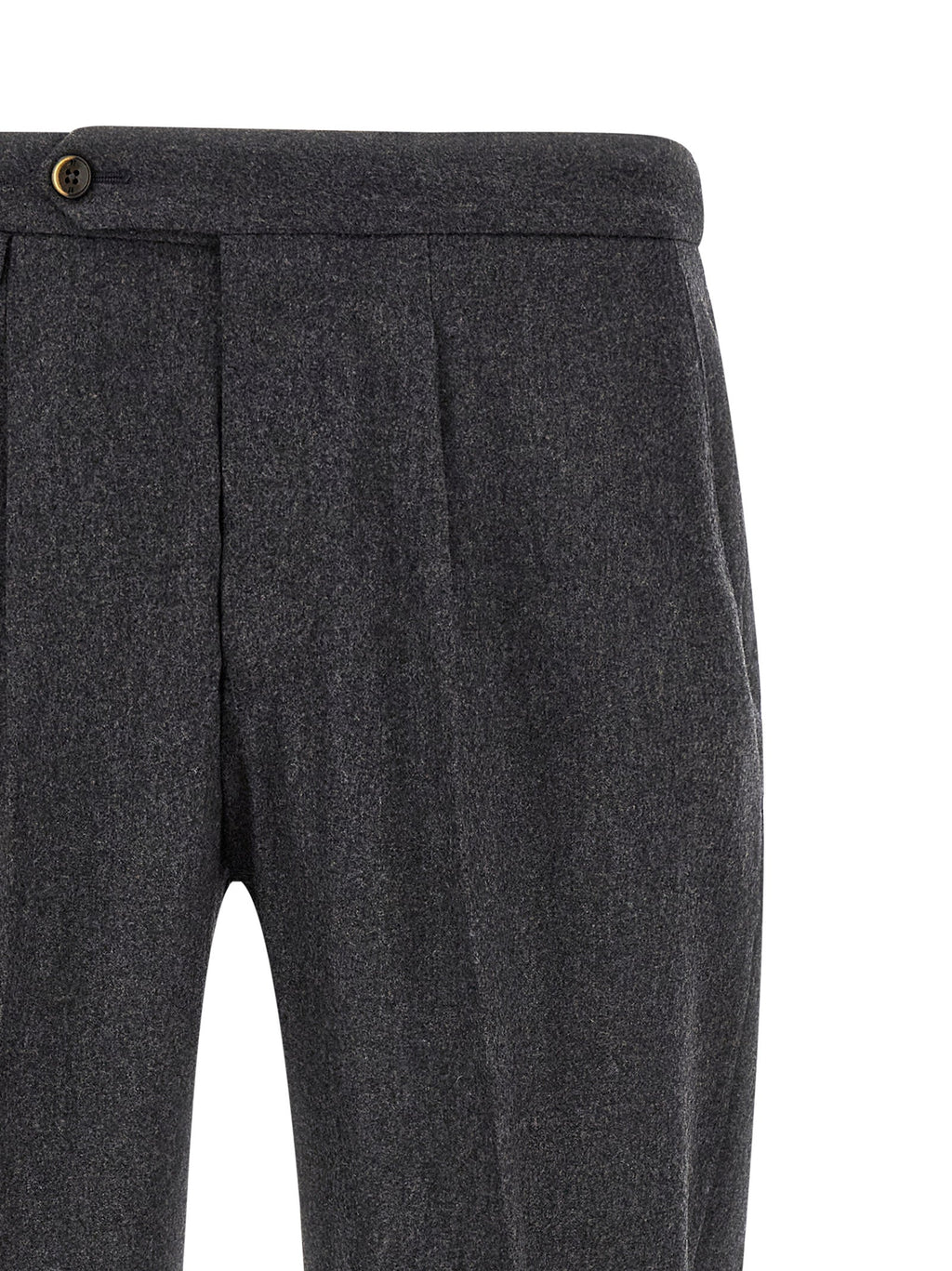 PT Torino Gray Virgin Wool Dress Pants