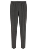 CELLAR DOOR Gray Virgin Wool Cropped Pants