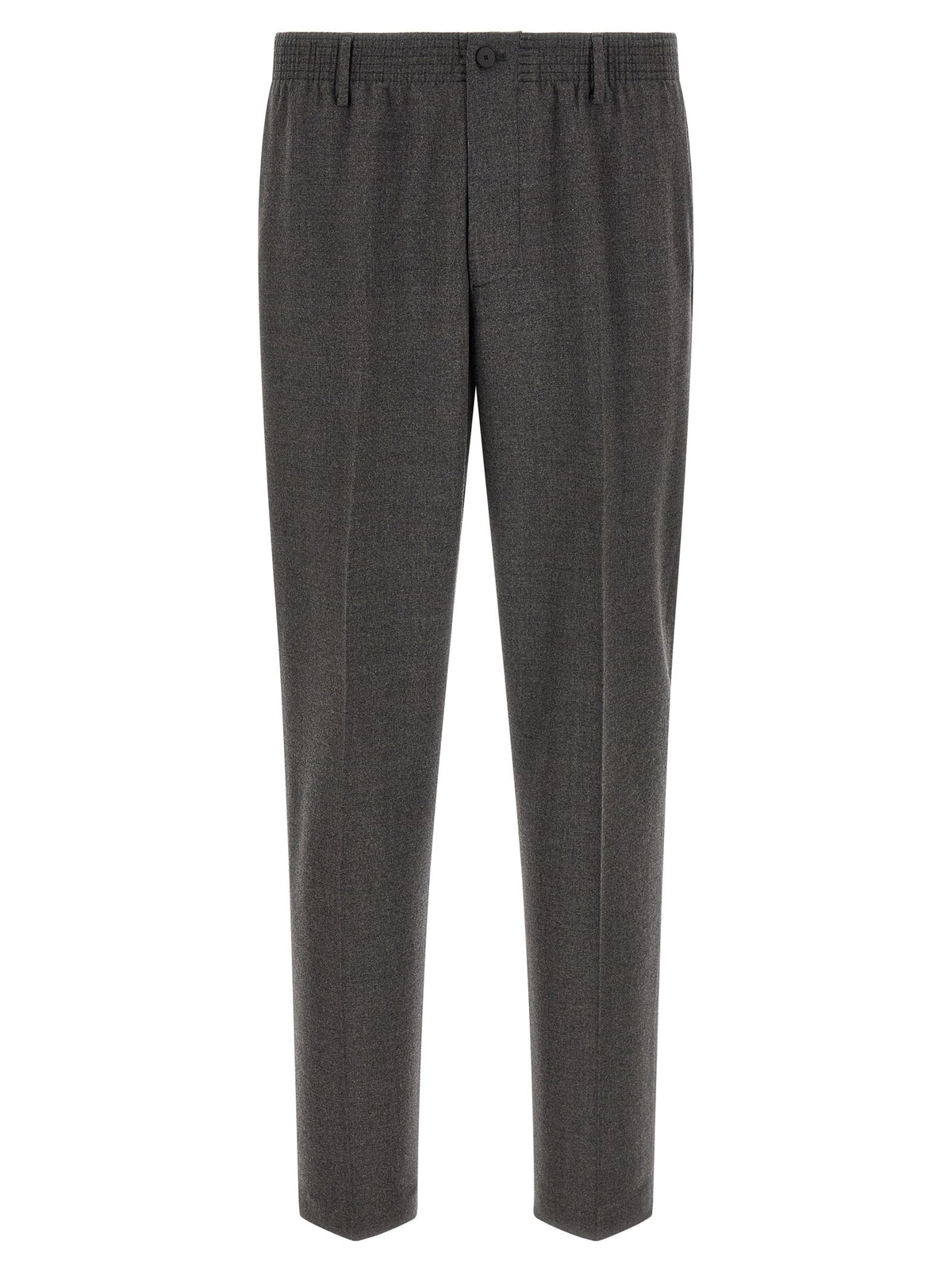 CELLAR DOOR Gray Virgin Wool Cropped Pants