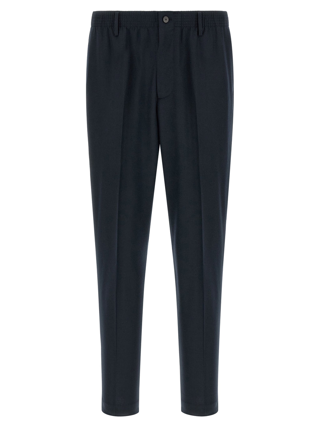 CELLAR DOOR Blue Virgin Wool Cropped Pants