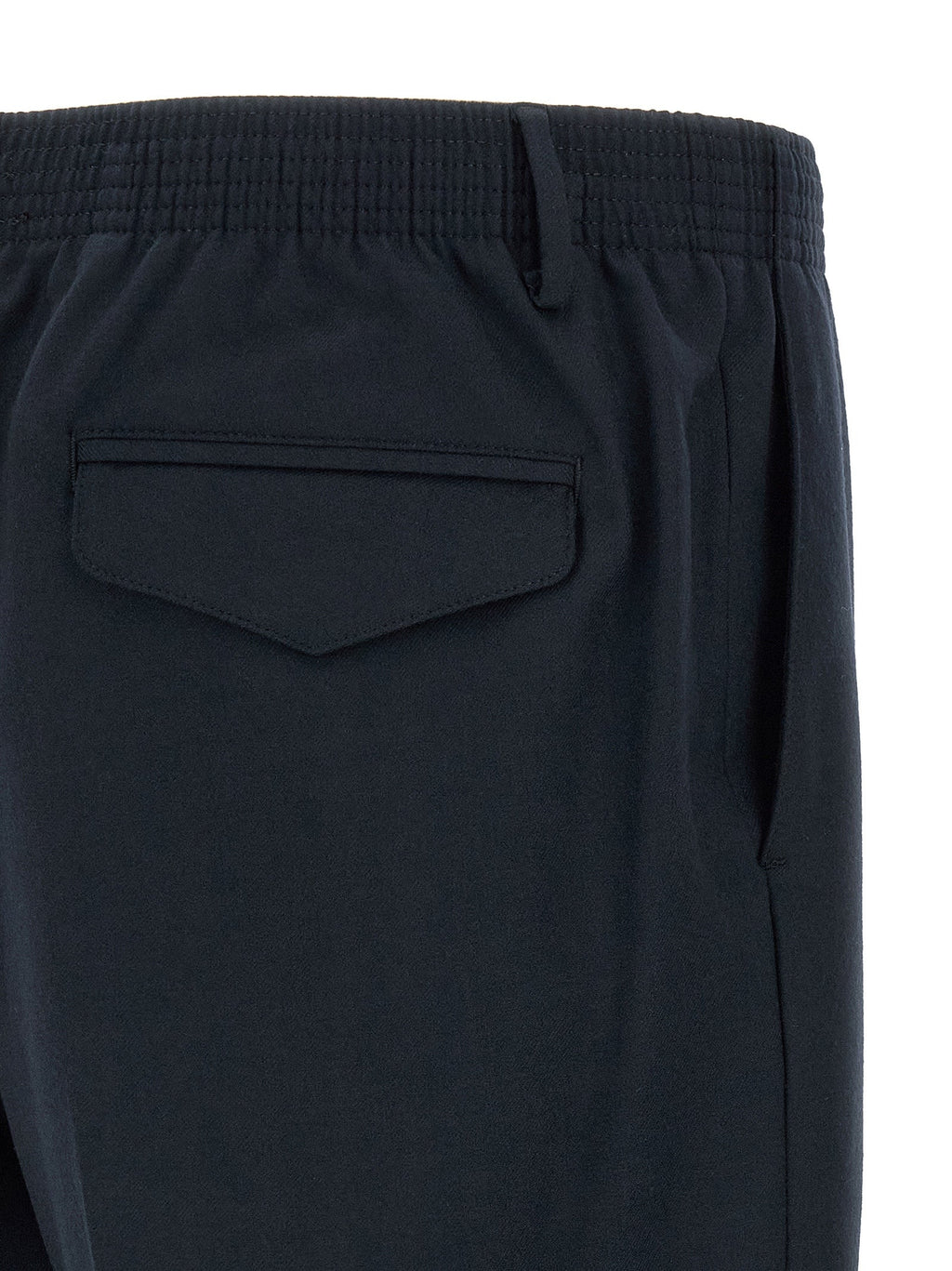 CELLAR DOOR Blue Virgin Wool Cropped Pants