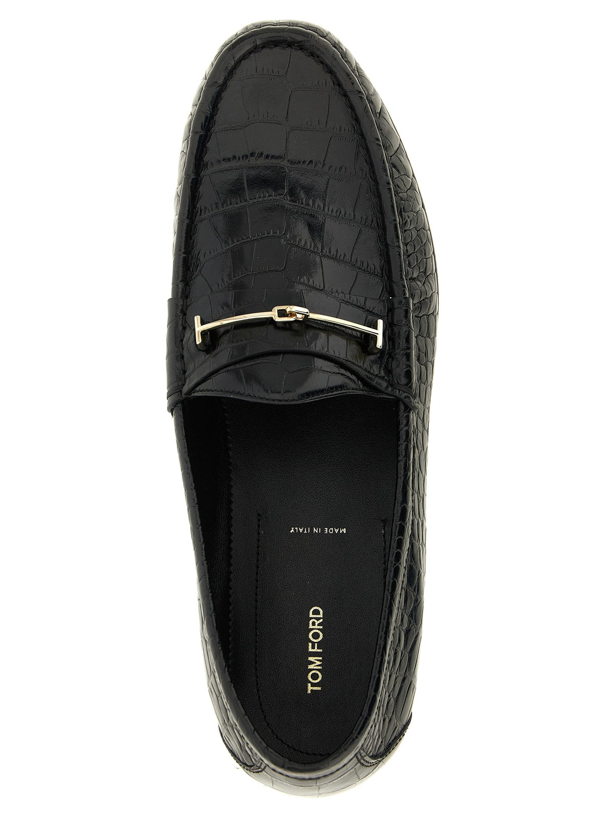 Tom Ford Black Calfskin Slip-On Loafers