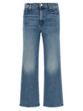Mother Denim Blue Cotton Straight-Leg Jeans